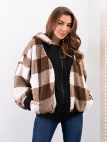 Кофта ISSA Plus модель 14285_коричневый Фото