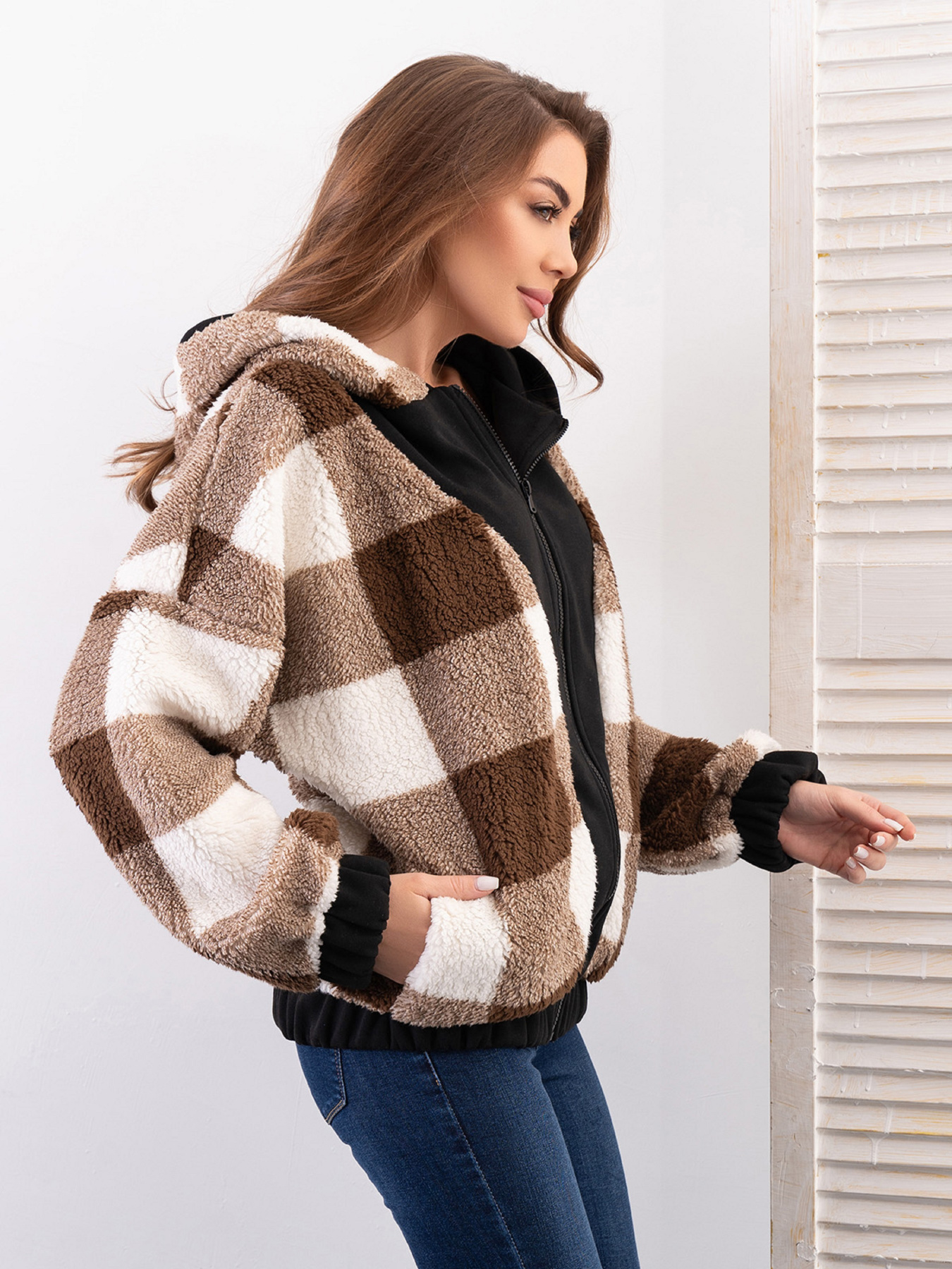 Кофта ISSA Plus модель 14285_коричневый Фото