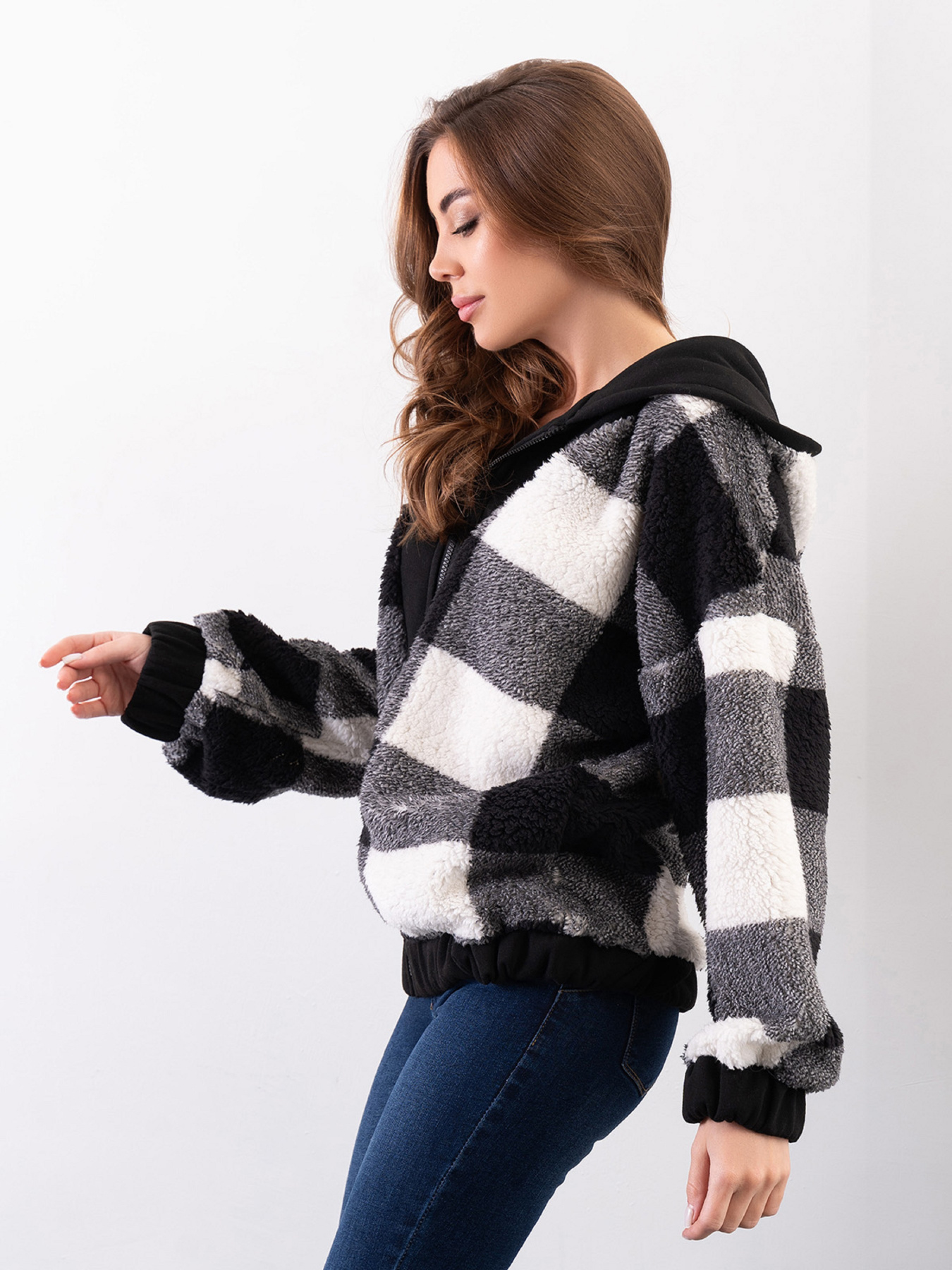 Кофта ISSA Plus модель 14285_черный Фото