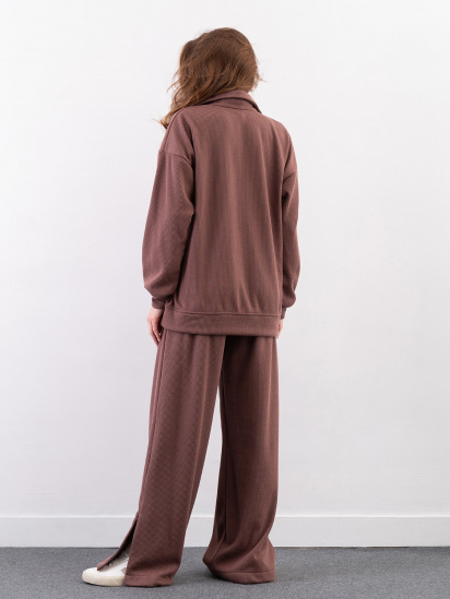 Костюм ISSA Plus модель 14321_коричневый — фото 3 - INTERTOP
