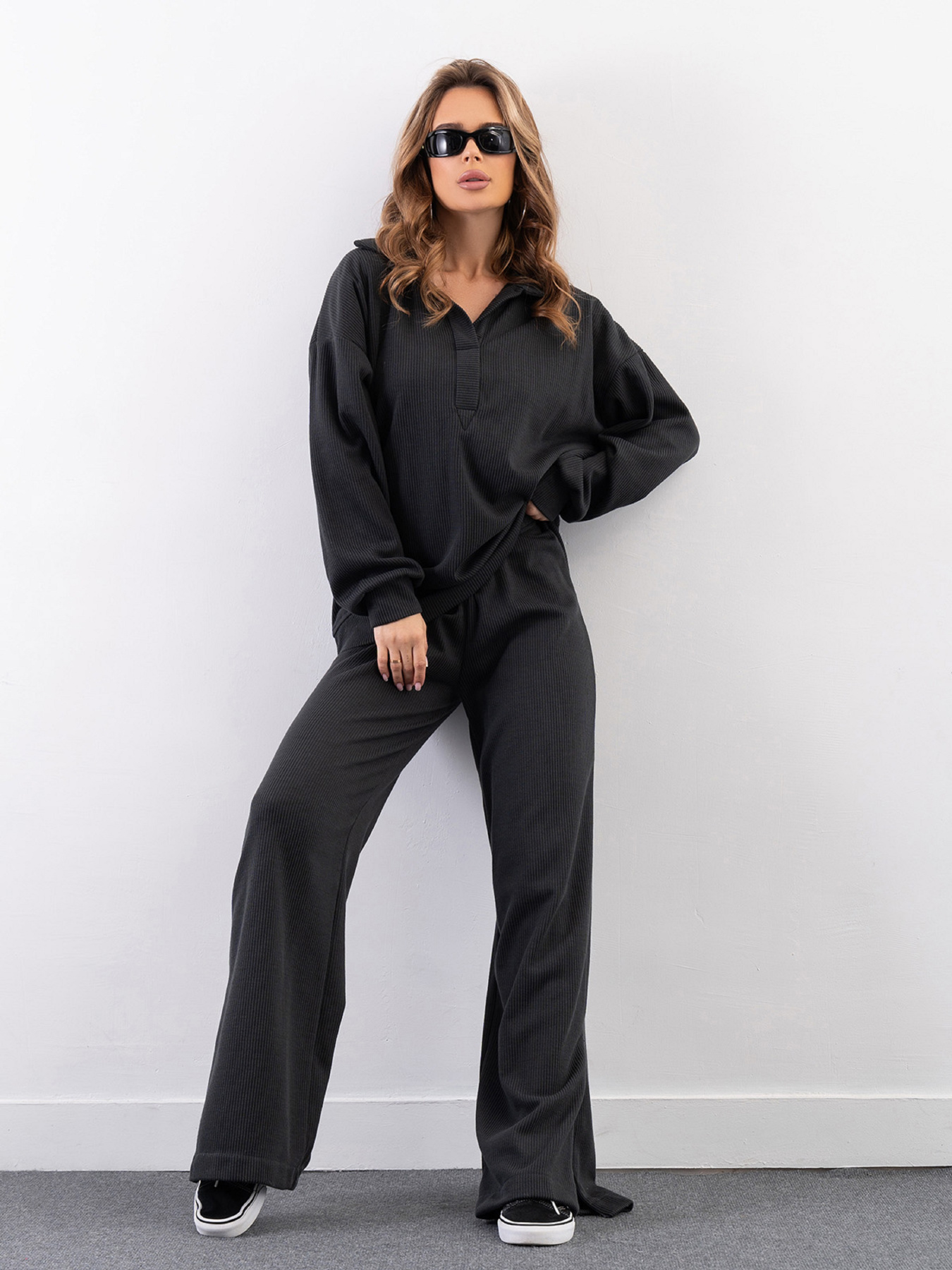 Повседневный костюм ISSA Plus модель 14321_серый Повседневный костюм ISSA Plus модель 14321_серый Фото