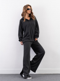 Повседневный костюм ISSA Plus модель 14321_серый Повседневный костюм ISSA Plus модель 14321_серый Фото