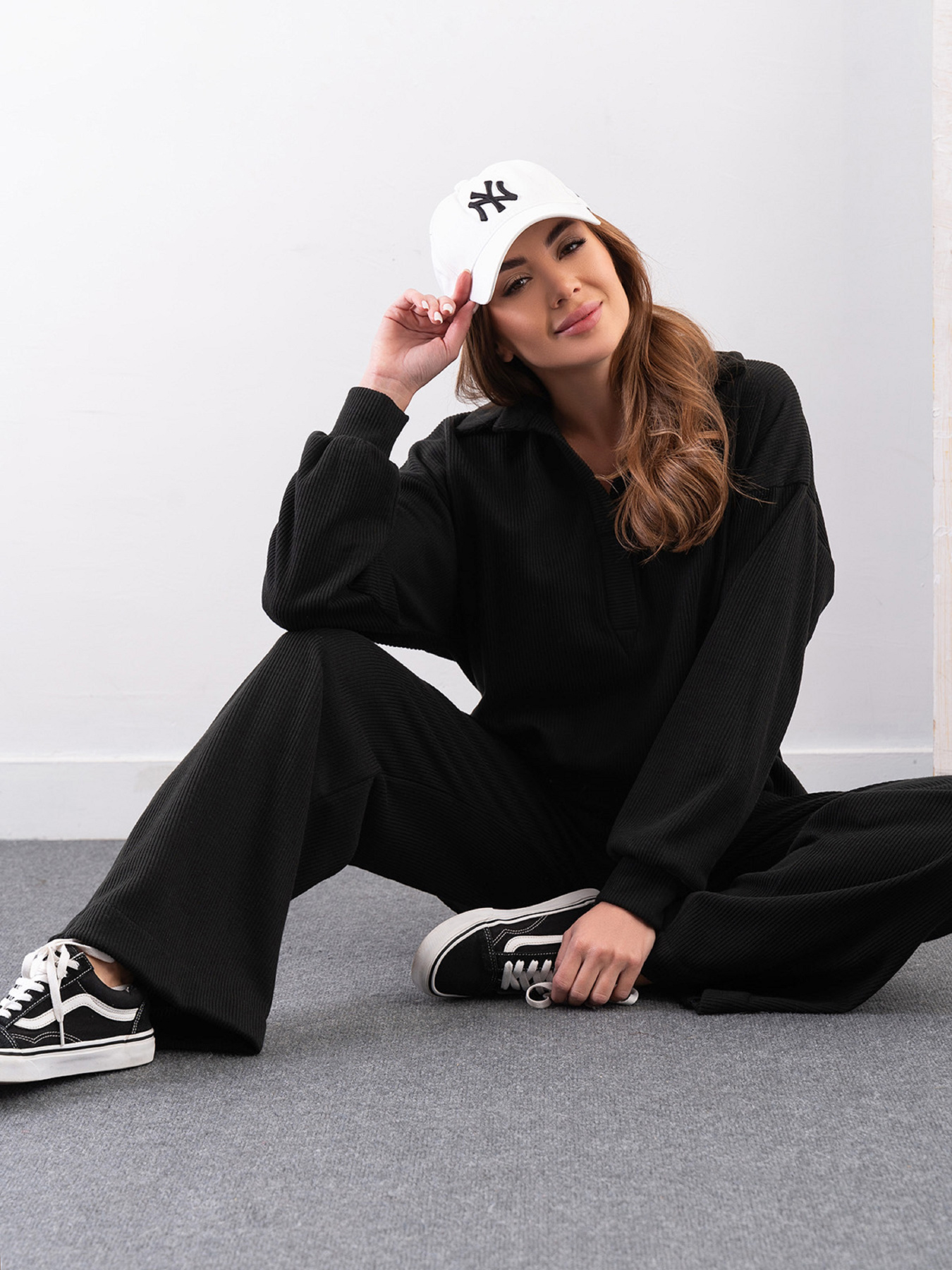 Повседневный костюм ISSA Plus модель 14321_черный Фото