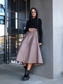 Юбка миди Jadone Fashion модель Spidnica_Arna_mokko Фото