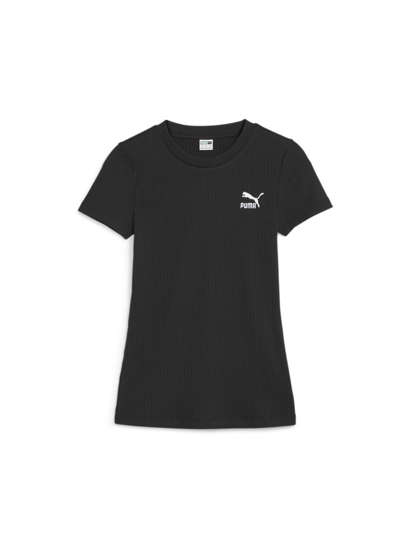 Футболка PUMA Classics Ribbed Slim Tee модель 621382 Фото