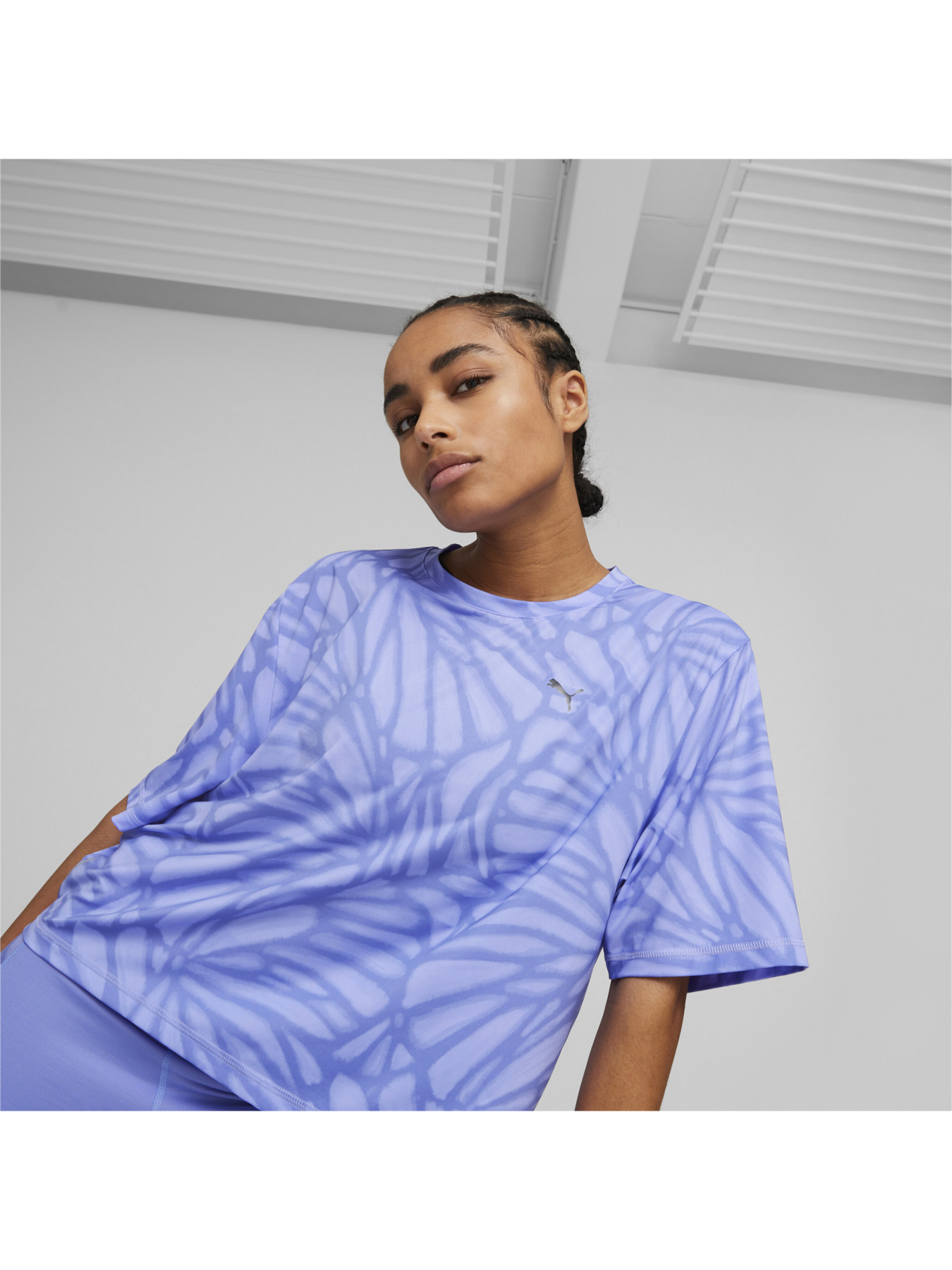 Спортивна футболка PUMA Train Favorite Aop Crop Tee модель 523215 Фото