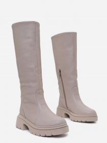 Сапоги ISSA Plus модель OB2-373_бежевый Фото