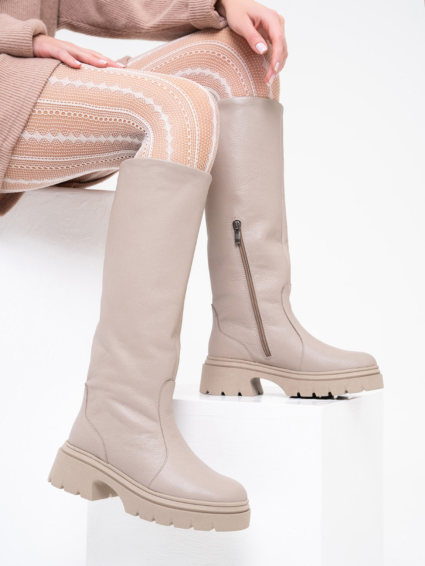 Чоботи ISSA Plus модель OB2-373_бежевый Фото