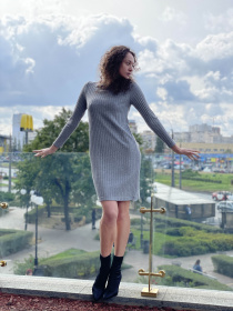 Платье мини CAT ORANGE модель 5718 Платье мини CAT ORANGE модель 5718 Фото