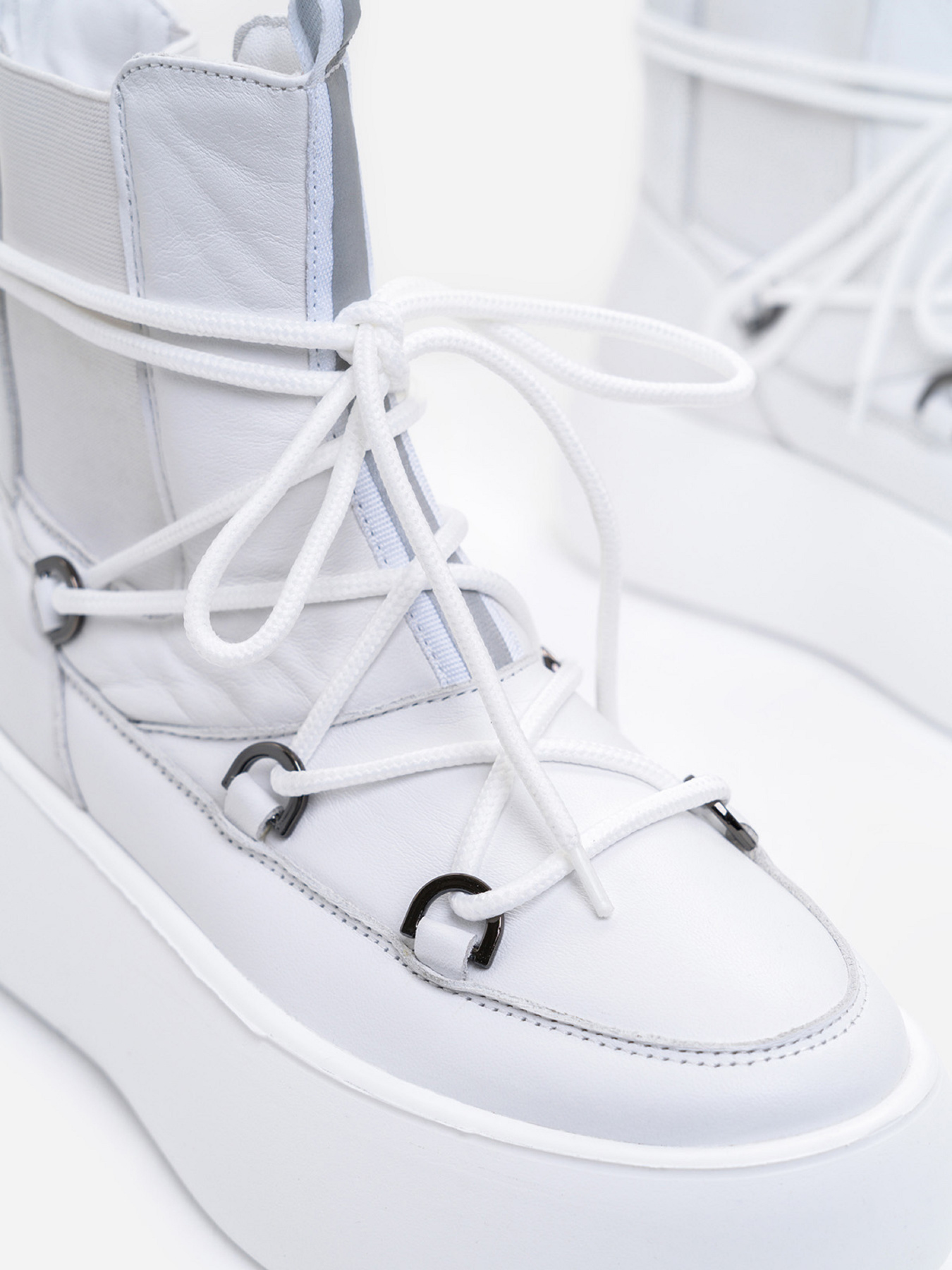 Чоботи дутики ISSA Plus модель OB2-389_белый Чоботи дутики ISSA Plus модель OB2-389_белый Фото