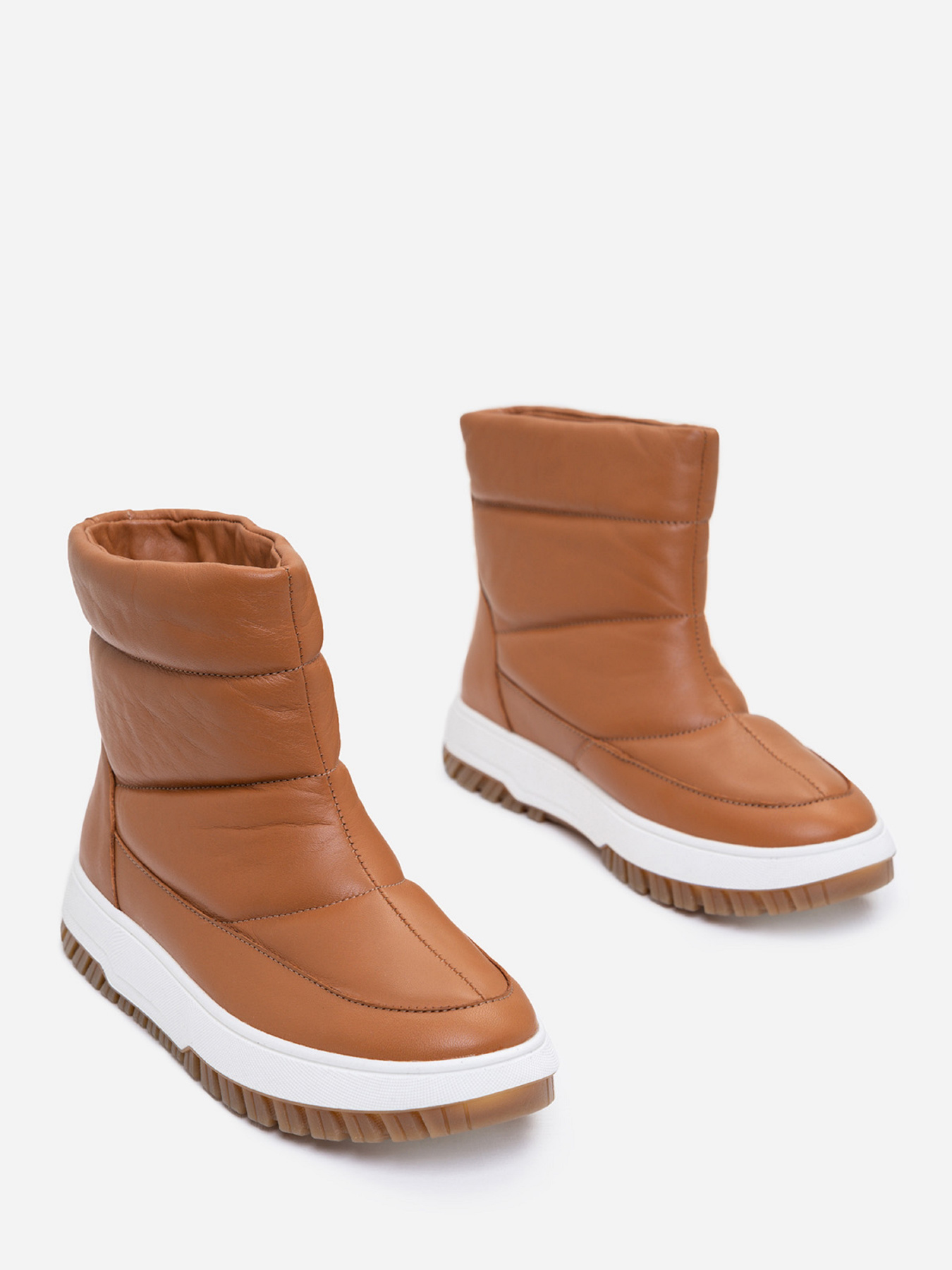 Сапоги дутики ISSA Plus модель OB2-395_коричневый Фото