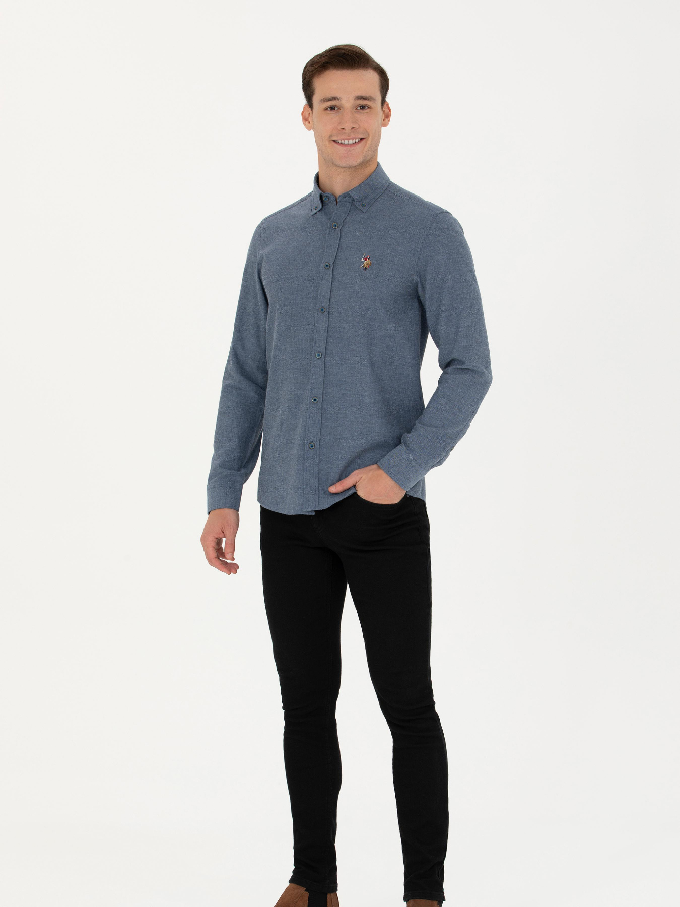 Рубашка US Polo модель G081SZ004.000.1672287.VR028 Фото