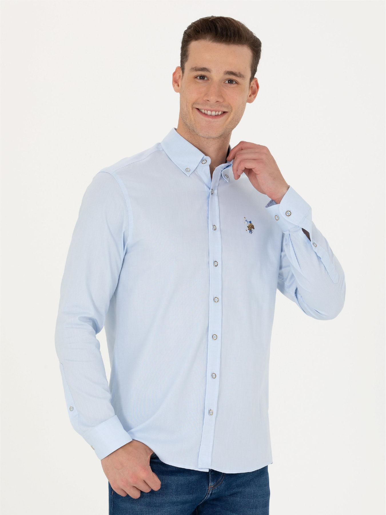 Рубашка повседневная US Polo модель G081SZ004.000.1672341.VR003 Рубашка повседневная US Polo модель G081SZ004.000.1672341.VR003 Фото