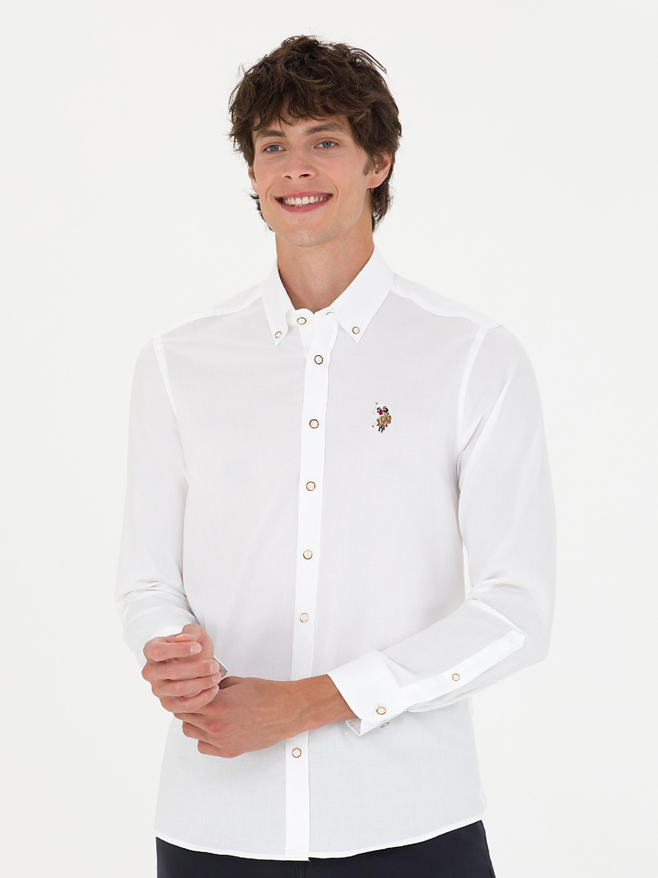 Рубашка повседневная US Polo модель G081SZ004.000.1672341.VR013 Фото