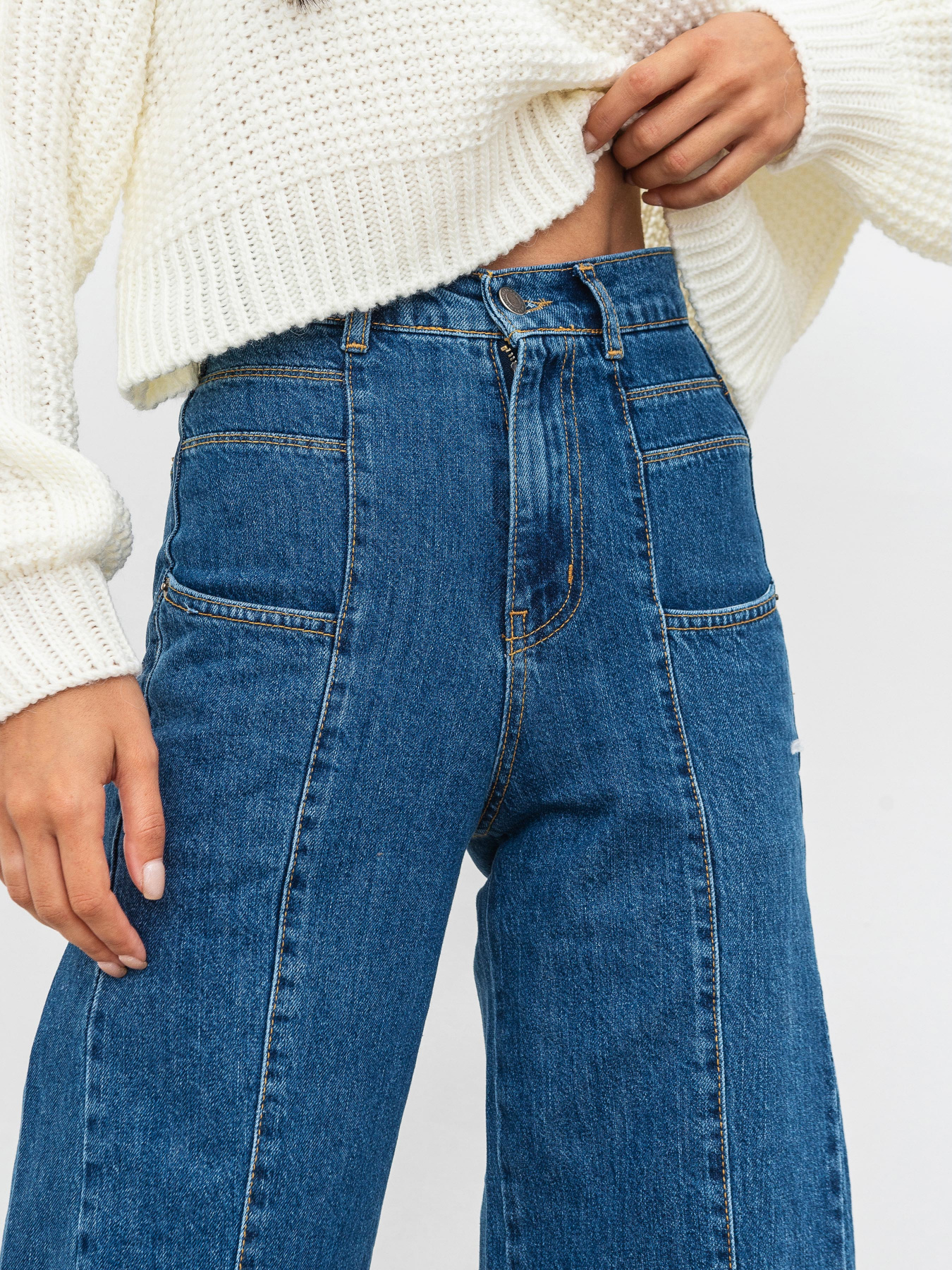 Широкі джинси Romashka Дамаск модель 205037505042 Широкі джинси Romashka Дамаск модель 205037505042 Фото