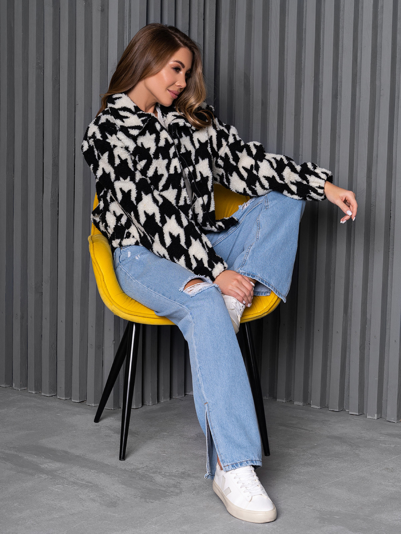 Кофта ISSA Plus модель 14243_черный_белый Фото