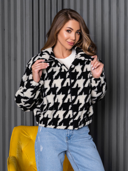 Кофта ISSA Plus модель 14243_черный_белый Фото