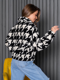 Кофта ISSA Plus модель 14243_черный_белый Кофта ISSA Plus модель 14243_черный_белый Фото