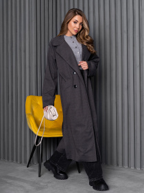 Пальто ISSA Plus модель 14247_темно_серый Фото