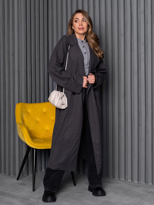 Пальто ISSA Plus модель 14247_темно_серый Фото