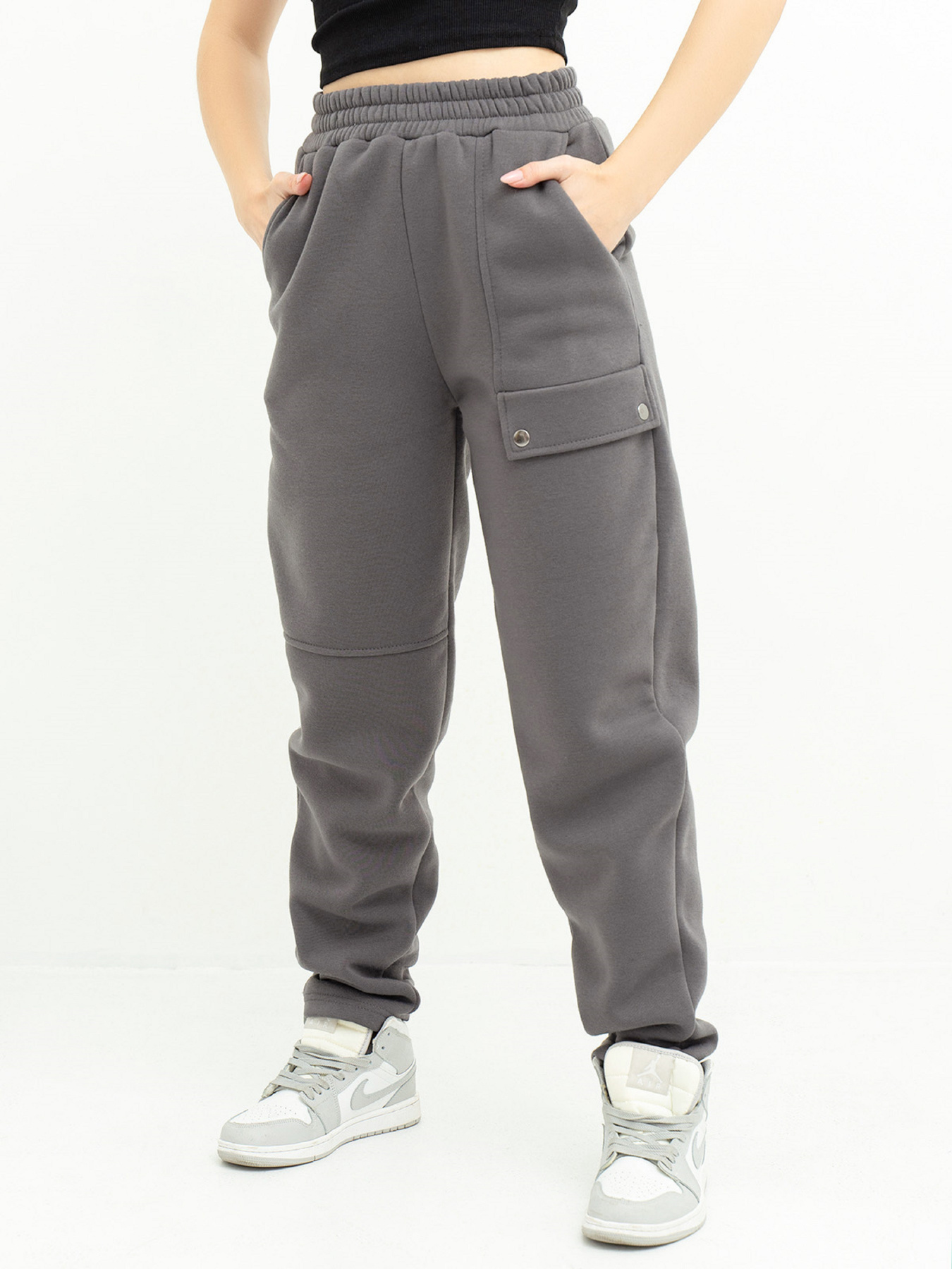 Джоггеры ISSA Plus модель 13633_темно_серый Фото