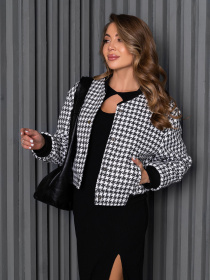 Бомбер ISSA Plus модель 14260_черный_белый Фото