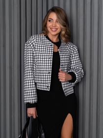 Бомбер ISSA Plus модель 14260_черный_белый Фото