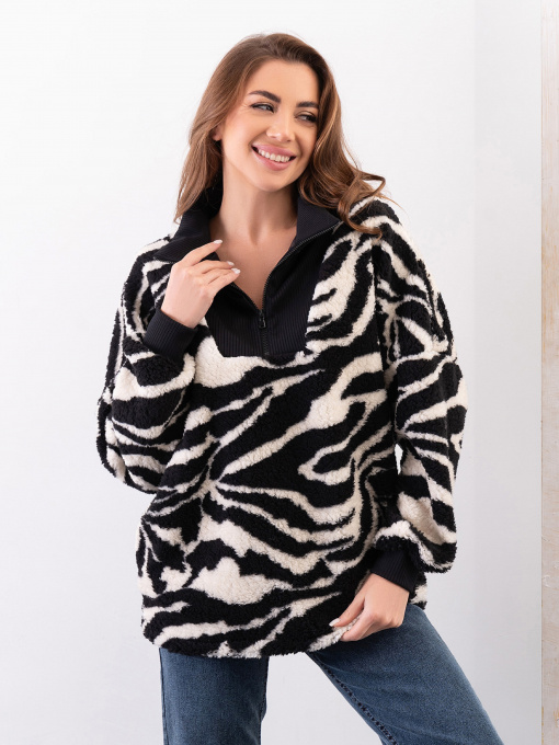 Кофта ISSA Plus модель 14291_черный_белый Фото