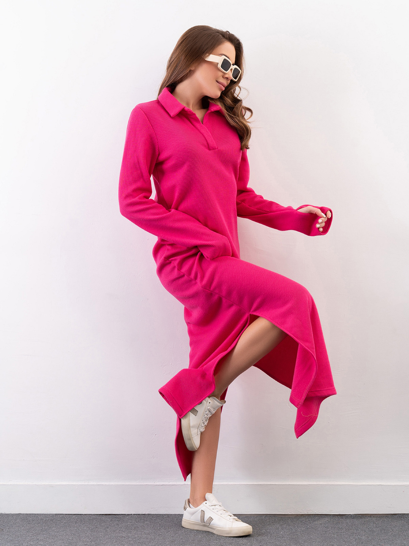 Сукня максі ISSA Plus модель 14320_малиновый Фото