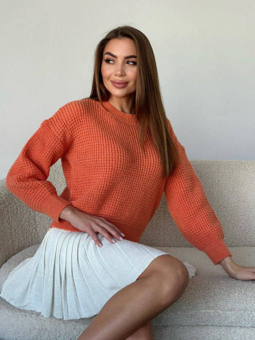 Джемпер ISSA Plus модель WN20-560_коралловый Фото