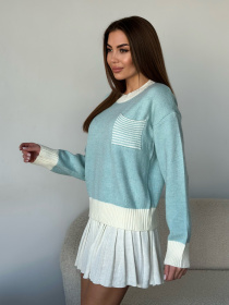 Джемпер ISSA Plus модель WN20-561_голубой Фото