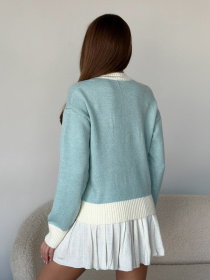 Джемпер ISSA Plus модель WN20-561_голубой Фото