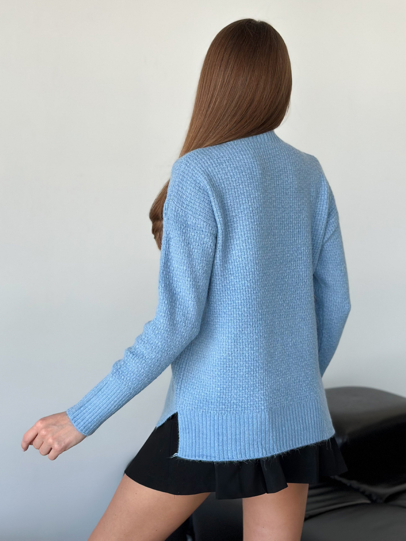 Свитер ISSA Plus модель WN20-562_голубой Фото