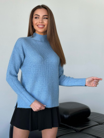 Свитер ISSA Plus модель WN20-562_голубой Фото