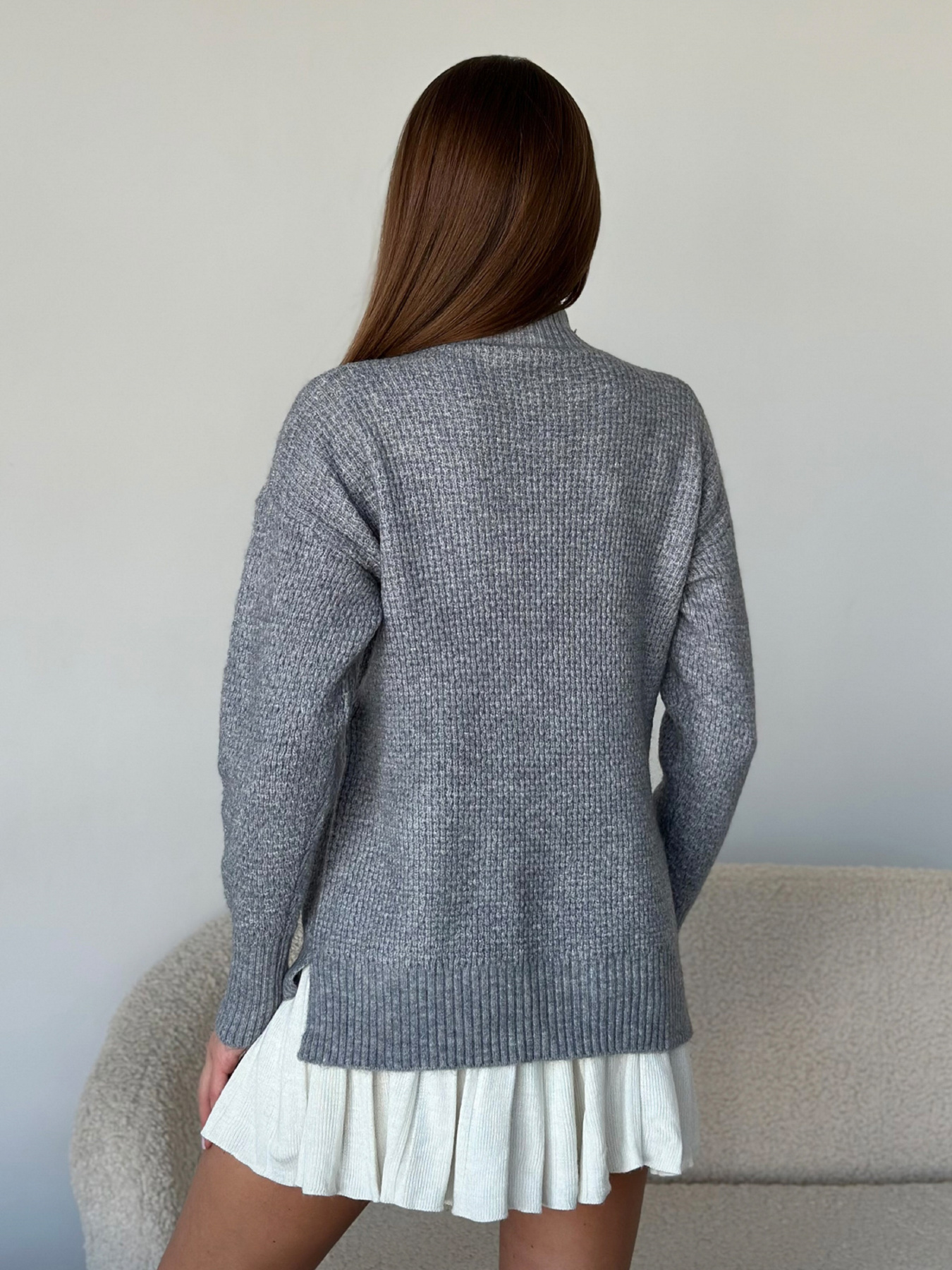 Свитер ISSA Plus модель WN20-562_темно-серый Фото