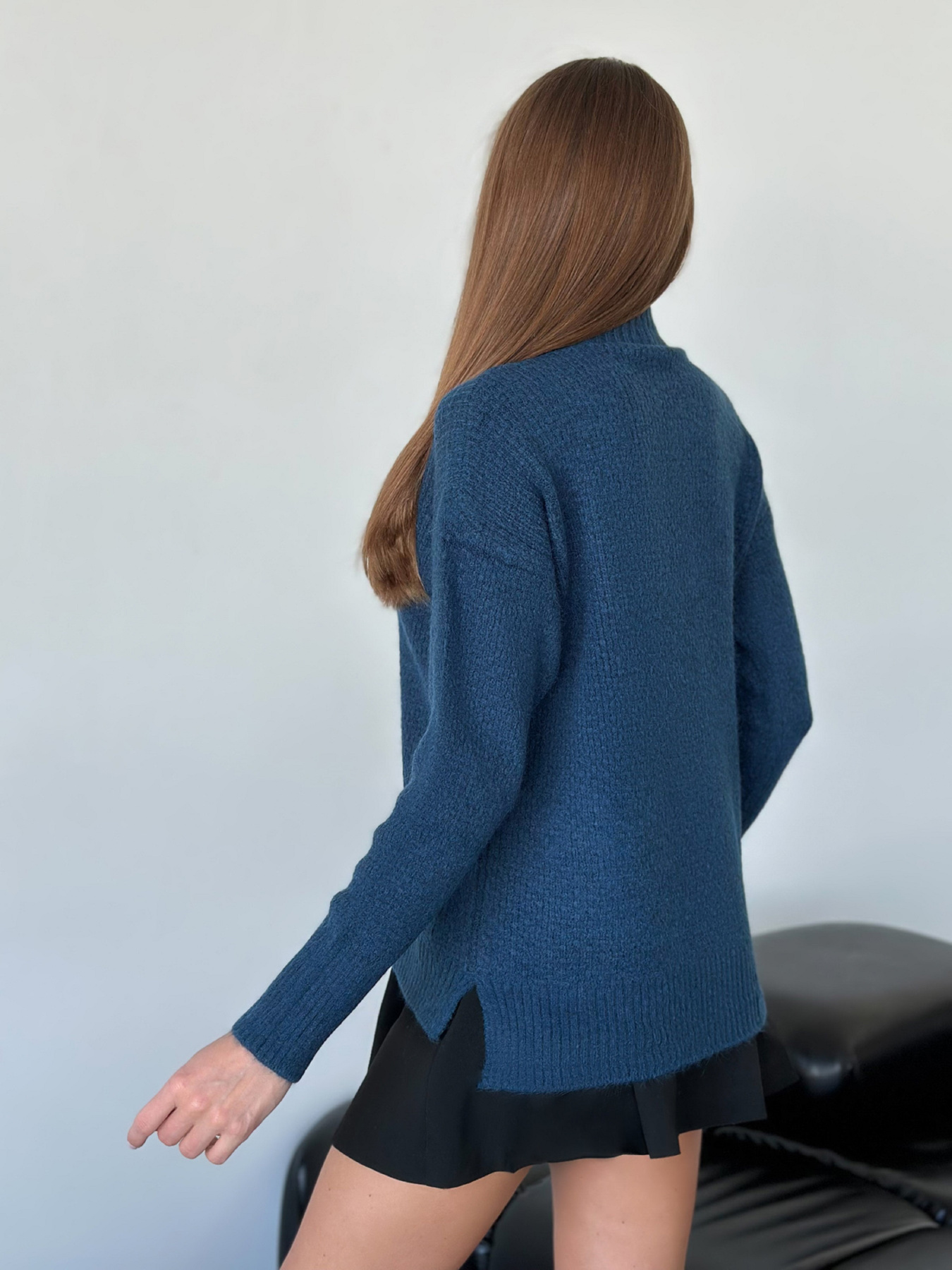 Свитер ISSA Plus модель WN20-562_темно-синий Фото