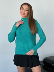 Свитер ISSA Plus модель WN20-562_бирюзовый Фото