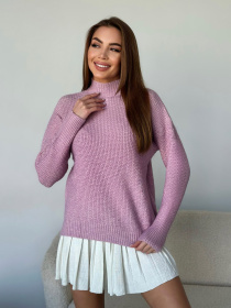 Свитер ISSA Plus модель WN20-562_темно-розовый Фото