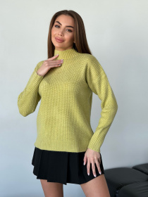 Свитер ISSA Plus модель WN20-562_оливковый Фото