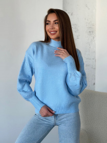 Свитер ISSA Plus модель WN20-563_голубой Фото