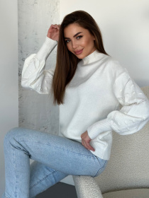 Свитер ISSA Plus модель WN20-563_белый Фото