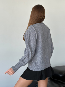 Свитер ISSA Plus модель WN20-563_серый Фото