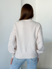 Свитер ISSA Plus модель WN20-563_молочный Фото