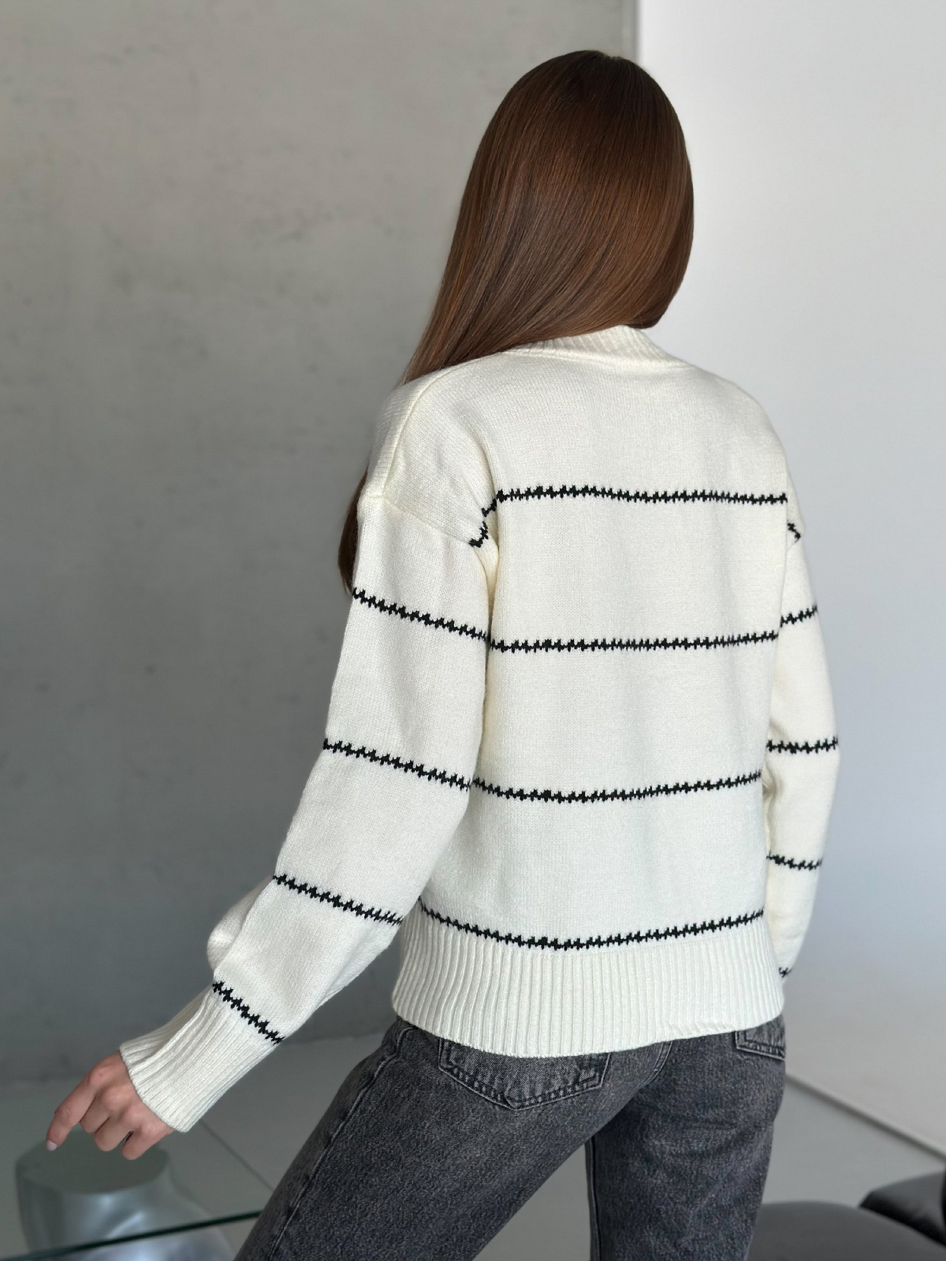 Джемпер ISSA Plus модель WN20-564_молочный Фото