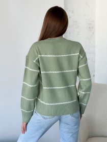 Джемпер ISSA Plus модель WN20-564_хаки Фото