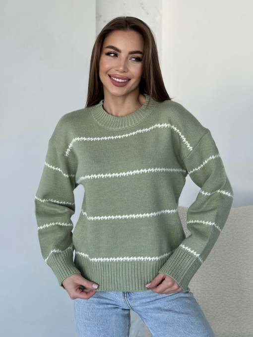 Джемпер ISSA Plus модель WN20-564_хаки Фото