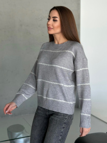 Джемпер ISSA Plus модель WN20-564_серый Фото