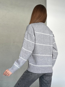 Джемпер ISSA Plus модель WN20-564_серый Фото