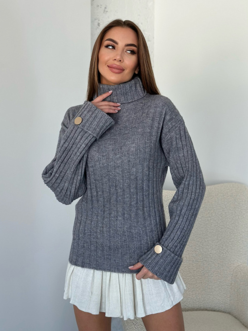 Свитер ISSA Plus модель WN20-565_серый Фото