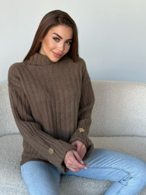 Свитер ISSA Plus модель WN20-565_коричневый Фото